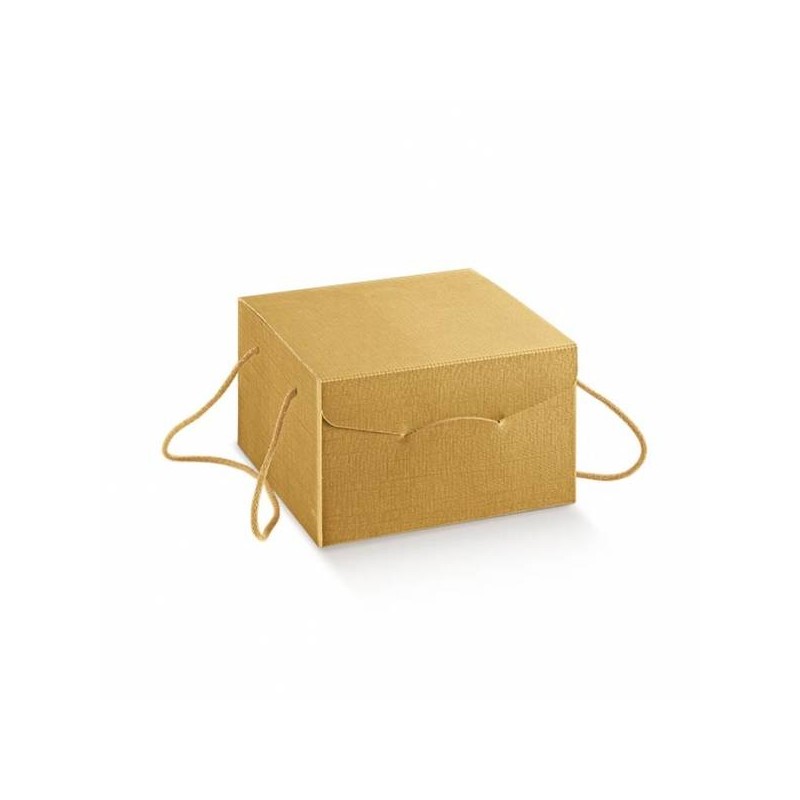 SCATOLA SEGRETO C/COR 24,5x24,5x15 SETA ORO