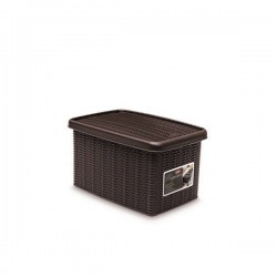 SCATOLA BOX C/COP ELEGANCE 19x29x16cm MOKA