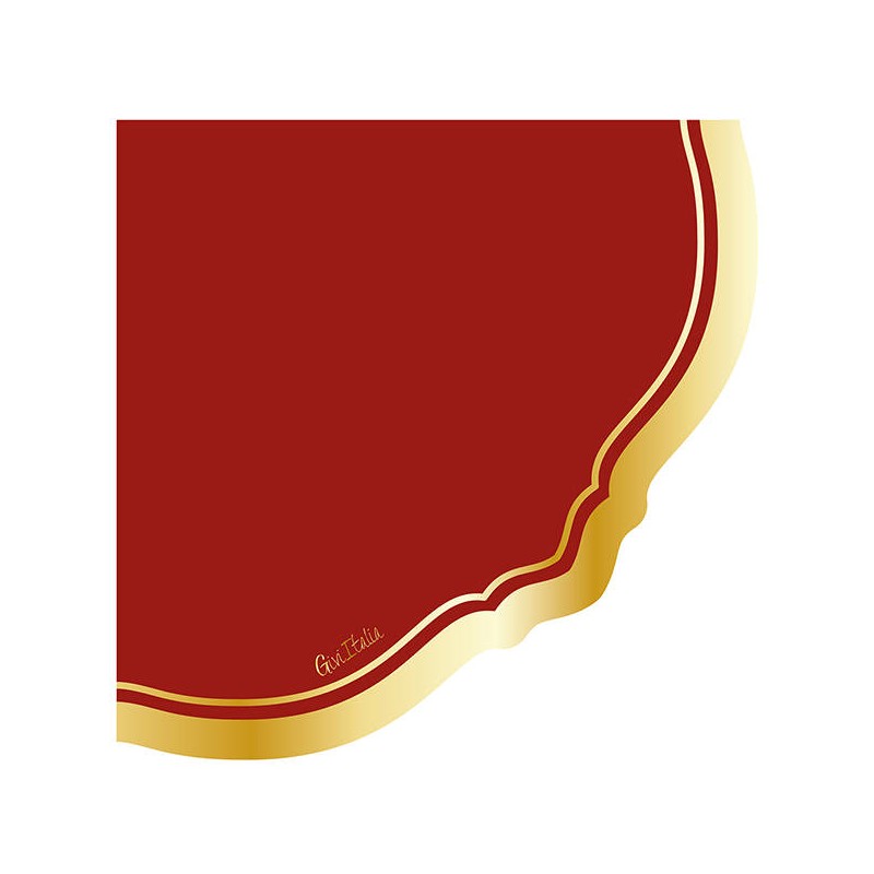 TOVAGLIOLI LIBERTY ROSSO C/BORDO ORO 16pz