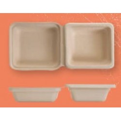 VASCHETTE POLPA QUADRATA 13,5x13,5x8,7cm BIO COMPOSTABILI 50pz JUNGLE