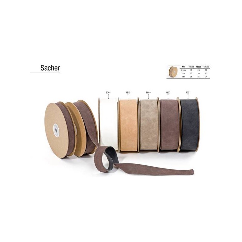 RONDELLA NASTRO SACHER mm25x10mt 3807-MARRONE