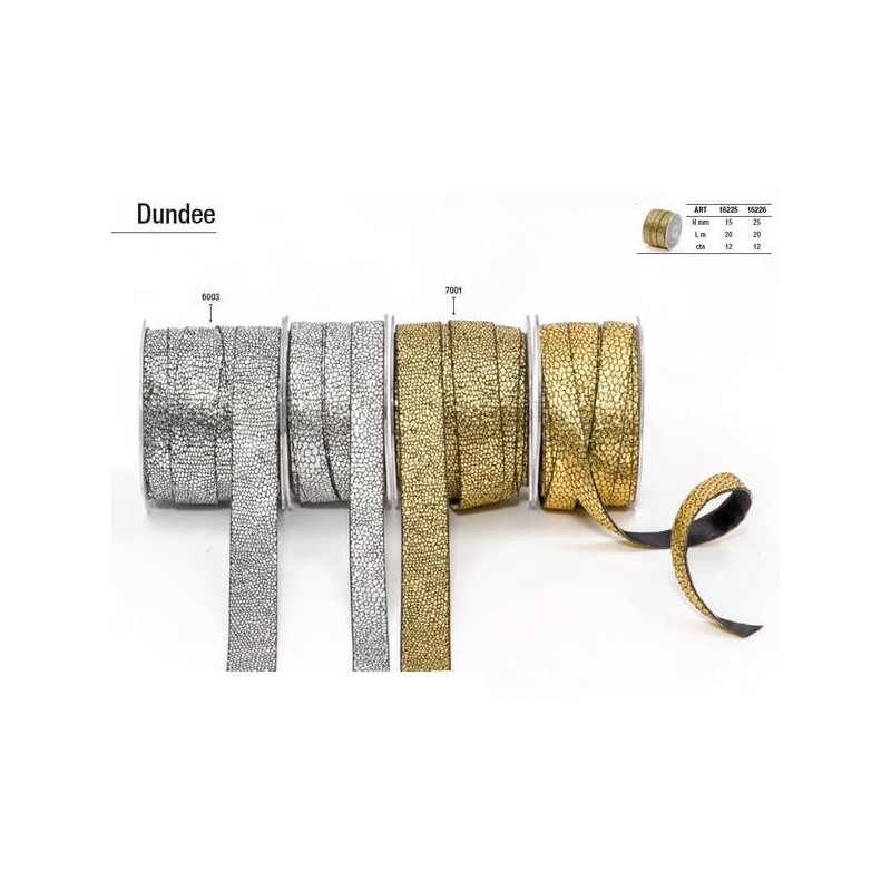 RONDELLA NASTRO DUNDEE mm25x20mt 6003-ARGENTO
