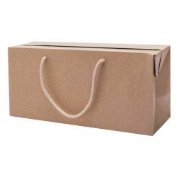 BORSA CARTA BAG BOX BOTTIGLIA 35+12x16/24cm KRAFT AVANA