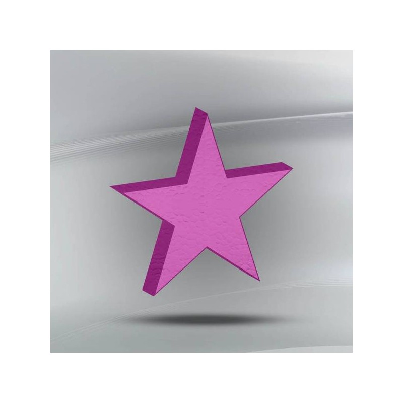 SAGOMA POLISTIROLO PASTELLO STELLA 3cm FUCSIA