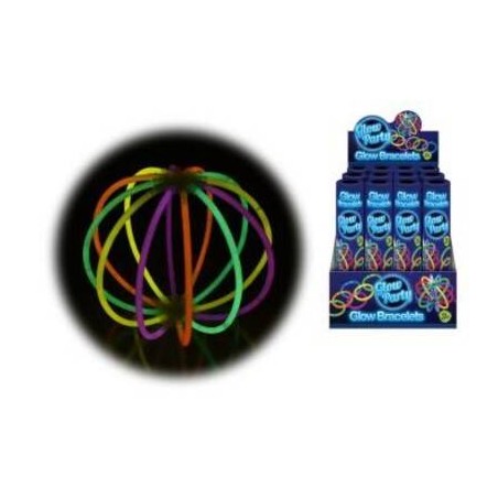 BRACCIALETTI FLUORESCENTI GLOW TUBO 50pz