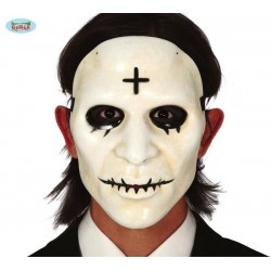 MASCHERA BIANCA CON CROCE UOMO PVC