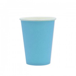 BICCHIERI 200cc ECOLOR BIODEGRADABILI CELESTE 25pz