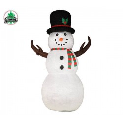 PUPAZZO DI NEVE GONFIABILE  EFFETTO VELLUTO 260cm
