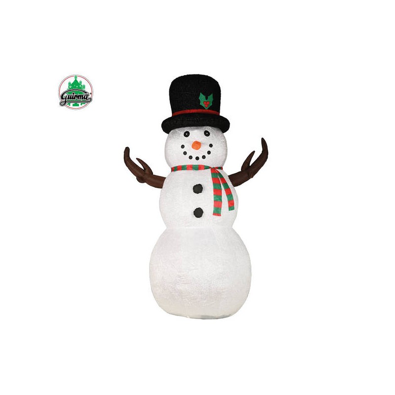 PUPAZZO DI NEVE GONFIABILE  EFFETTO VELLUTO 260cm