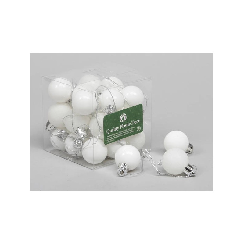 PALLINE PLASTICA ø30mm BIANCO MIX 27pz