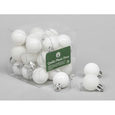 PALLINE PLASTICA ø30mm BIANCO MIX 27pz