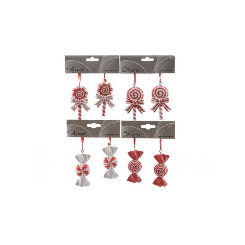 CARAMELLE BIANCO/ROSSO DA APPENDERE 7,5cm ass.te 2pz