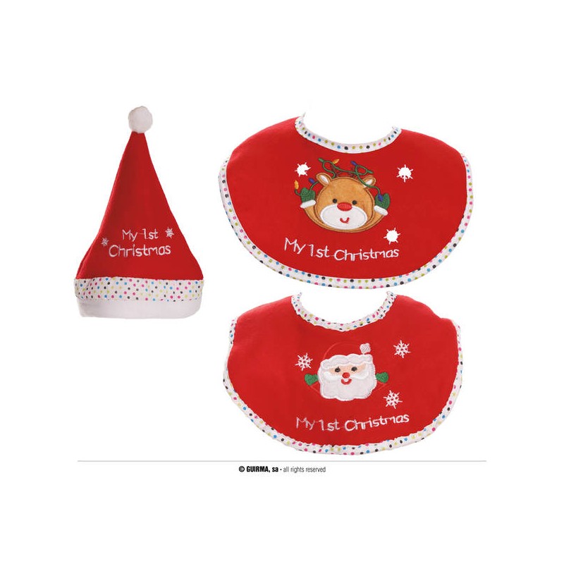 CAPPELLINO E BAVAGLIO BABY CHRISTMAS