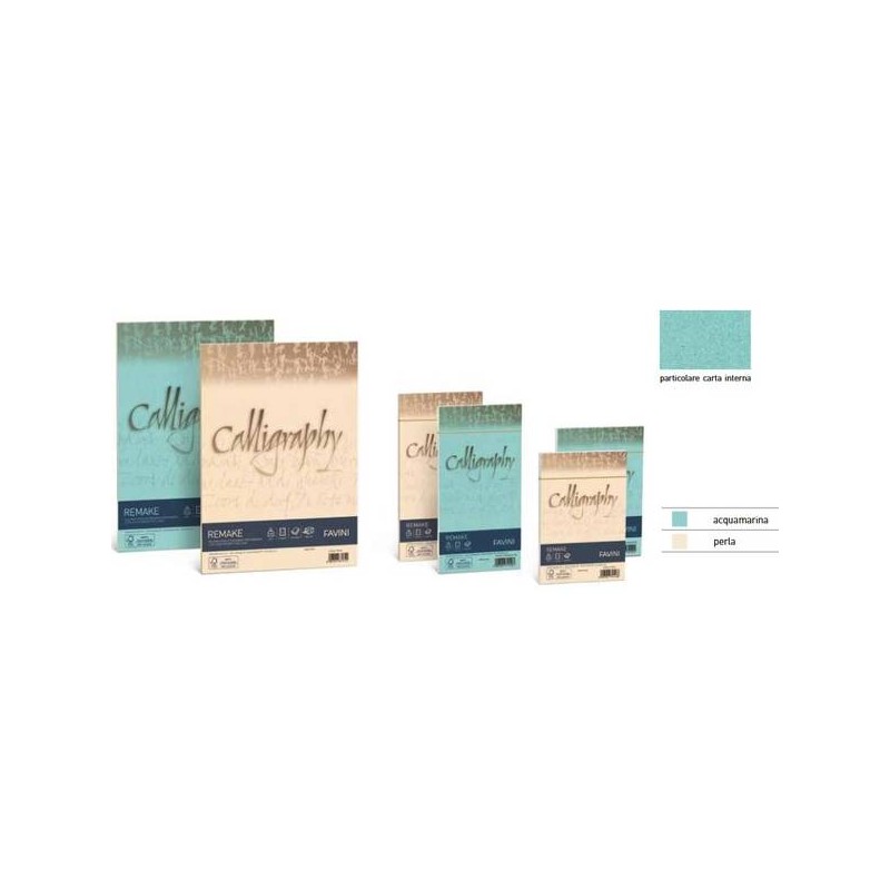 CARTA A4 CALLIGRAPHY REMAKE 250gr RISMA 50fg ACQUAMARINA