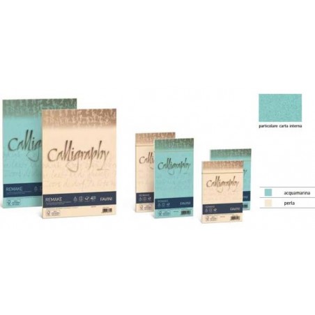CARTA A4 CALLIGRAPHY REMAKE 250gr RISMA 50fg ACQUAMARINA