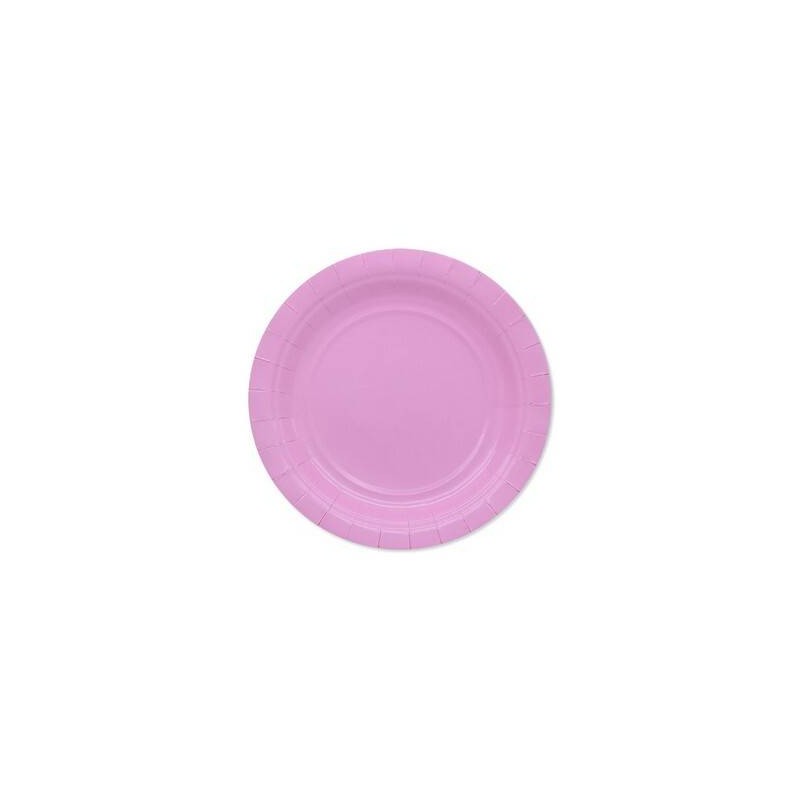 PIATTI DESSERT ECOLOR BIODEGRADABILI 18cm ROSA 25pz
