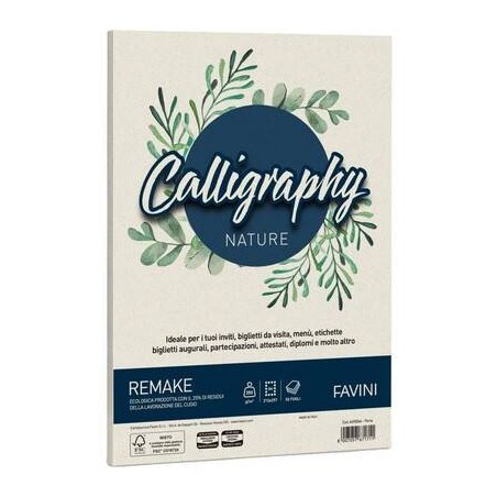 CARTA A4 CALLIGRAPHY REMAKE 250gr RISMA 50fg PERLA