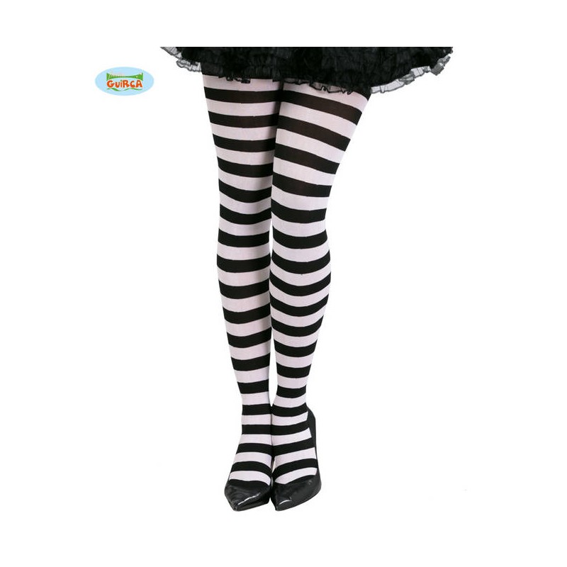 CALZE A RIGHE DONNA BIANCO NERO