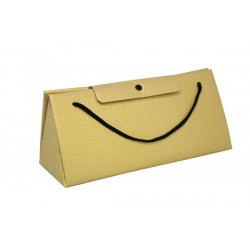 BORSA PLURIBOL TRIANGOLARE 32x13x16cm GLITTER ORO