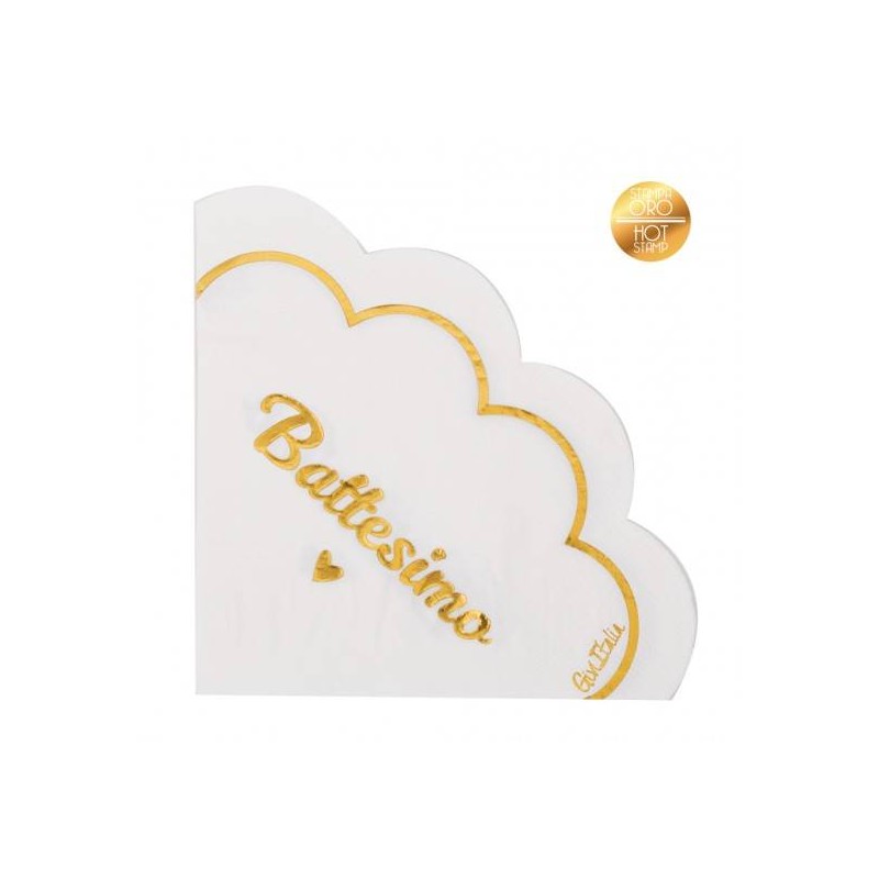 TOVAGLIOLI 33x33 BATTESIMO C/ SMERLO FIORE ORE 16pz