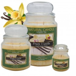 NATURE CANDLE 380gr GIARA 100% CERA VEGETALE FRUITY VANILLA