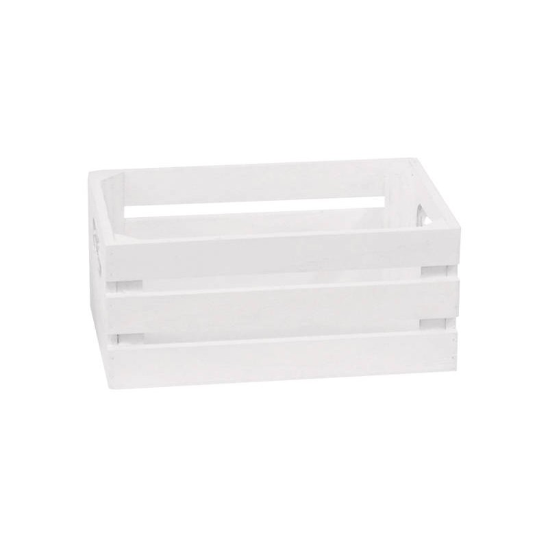 CASSETTA LEGNO BIANCA 23x15x10cm CASL2657