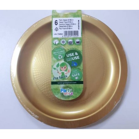 PIATTO DESSERT PP ø18,5cm ORO 25pz