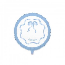 PALLONE MYLAR 24 ø60 BATTESIMO CELESTE