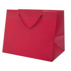 BORSA CARTA ELEGANCE 32+22x26cm ROSSO LUCIDO