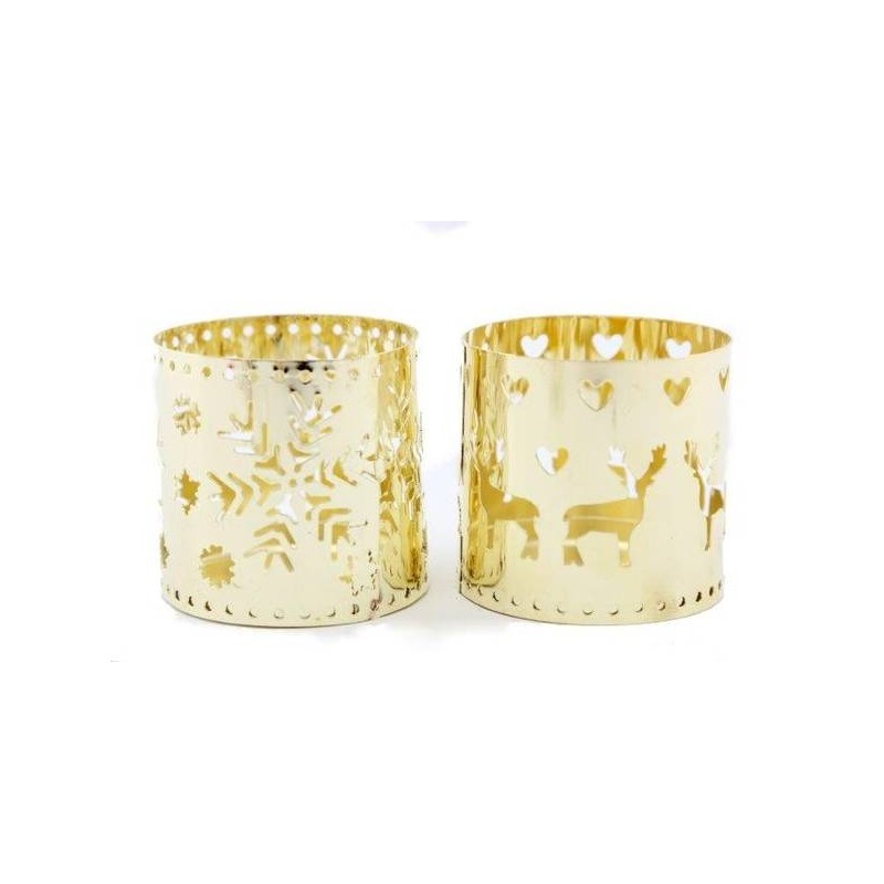 PORTA T-LIGHT XMAS ORO