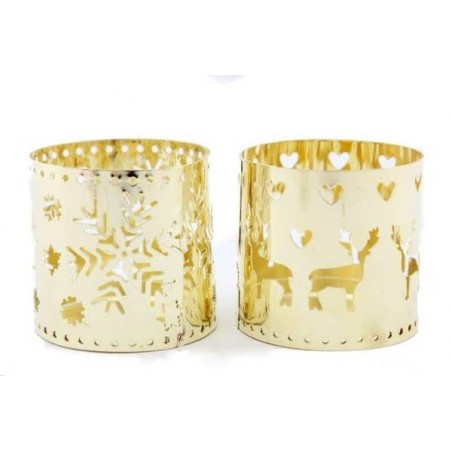 PORTA T-LIGHT XMAS ORO