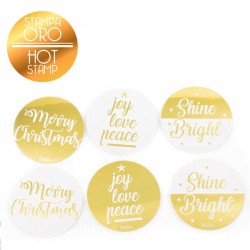 SOTTOBICCHIERI ORO SCRITTE BIANCHE ø8,5 6pz