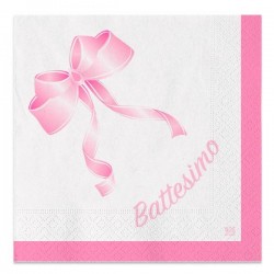 TOVAGLIOLI 33x33 BATTESIMO ROSA 20pz