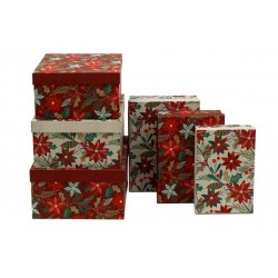 SCATOLA REGALO 29x22x11cm  POINSETTIA
