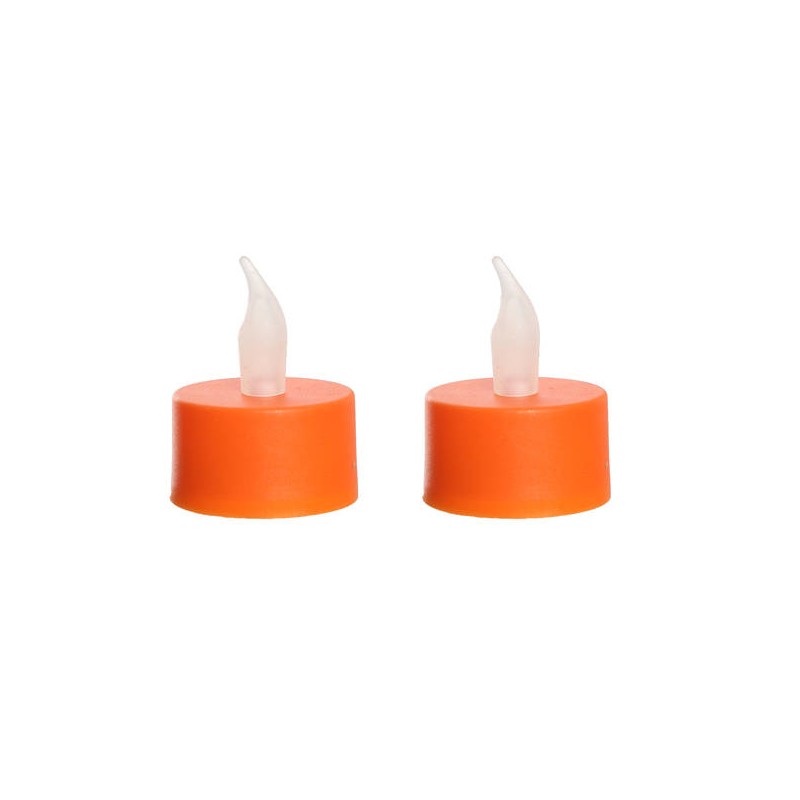 LUMINO BATTERIA FIAMMA BASE ARANCIO 5cm