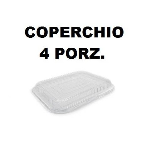 COPERCHIO TEGLIA READY 4 PORZIONI TRASPARENTE 5 PEZZI