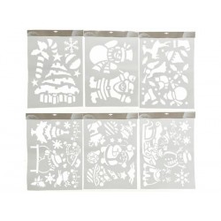 STENCIL NATALIZI ASSORTITI 44,5x59,5cm 1PZ