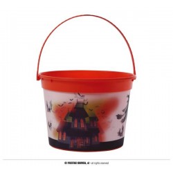 SECCHIO ARANCIONE CON OLOGRAMMA 20,5x15cm