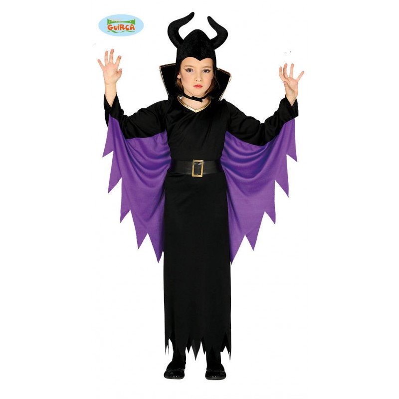 COSTUME BIMBA FATA MALVAGIA BAMBINA 7-9 anni