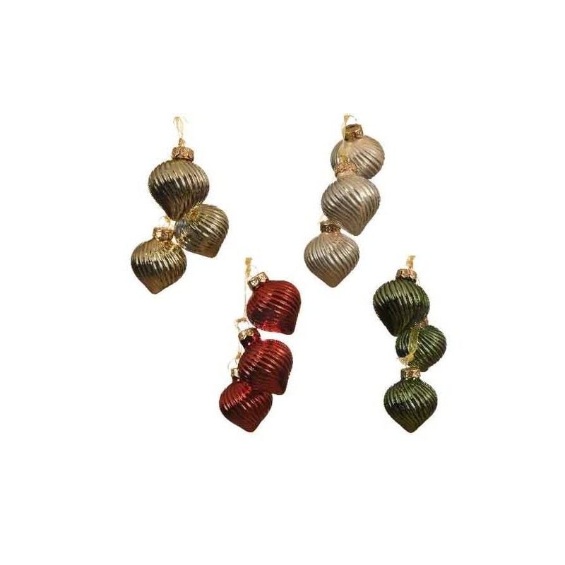 APPENDINO IN VETRO FORMA CIPOLLA 3 COLORI ASS 1pz