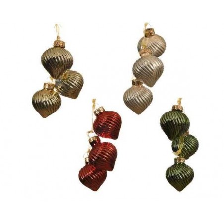 APPENDINO IN VETRO FORMA CIPOLLA 3 COLORI ASS 1pz