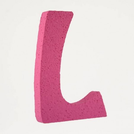 LETTERA POLISTIROLO PASTELLO mm120x90 L FUCSIA