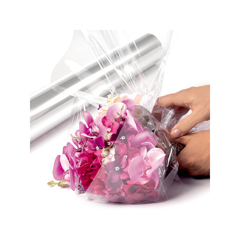 FOGLI CELLOPHANE BIO TRASPARENTE 30my H.100x130cm 50pz