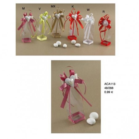 ASTUCCIO PORTACONFETTI BUSTINA PVC ROSSO 5PZ