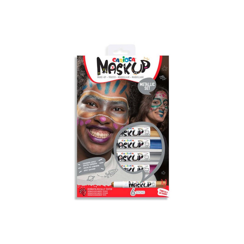 MASK-UP CARIOCA METALLIC SET 6pz