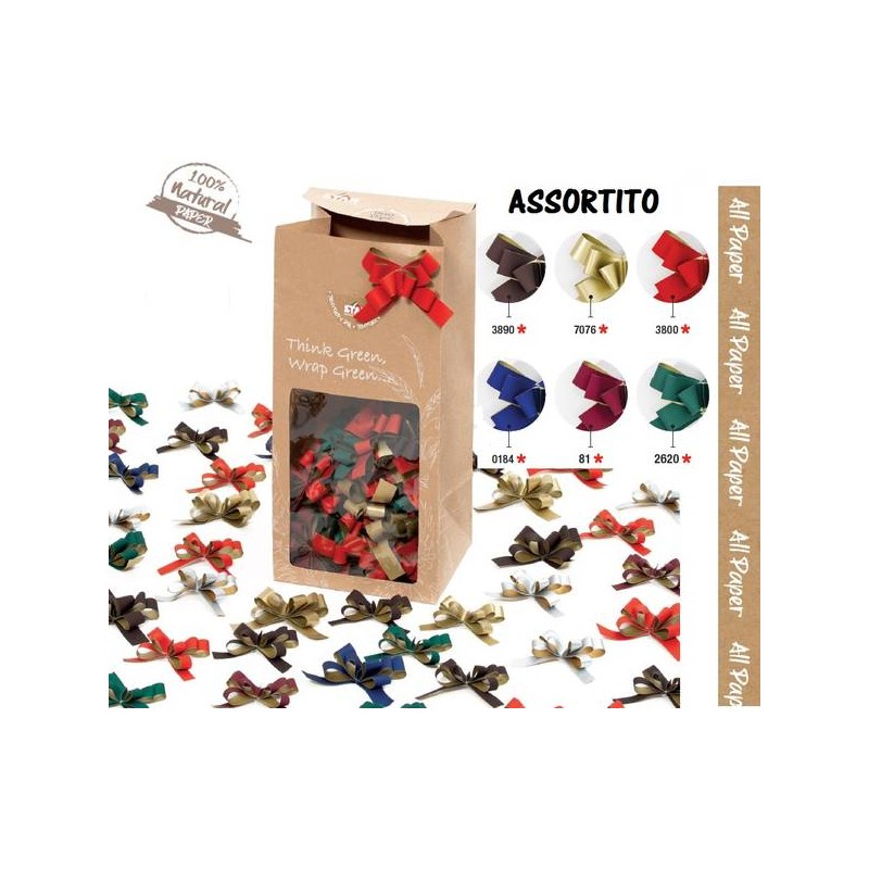 FIOCCHI ADESIVI IN CARTA TOM 13mm 90pz COLORI ASSORTITI