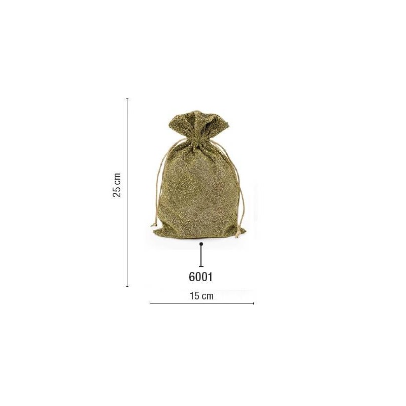 SACCHETTO ORGANZA PUDDING BAGS 15x25cm 6001-PLATINO 5pz