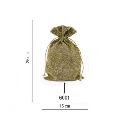 SACCHETTO ORGANZA PUDDING BAGS 15x25cm 6001-PLATINO 5pz
