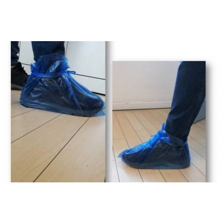 COPRISCARPE LDPE 41x32 C/LACCIO A ROTOLO BLU 10pz D.P.I. I cat