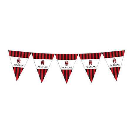 FESTONE BANDIERINE CARTA MILAN OFFICIAL 2,95mt